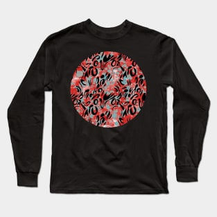 Modern abstract distressed texture digital Long Sleeve T-Shirt